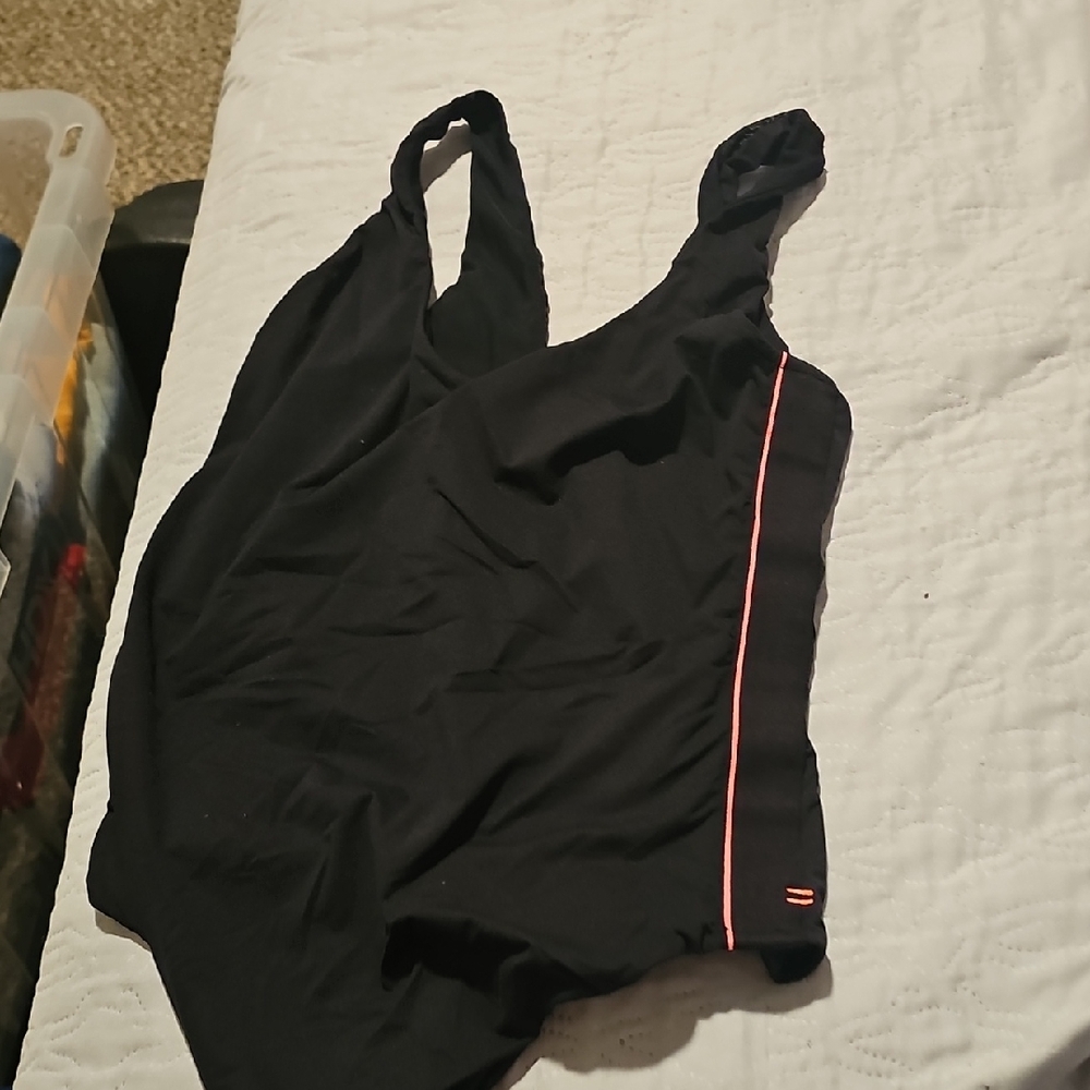 Stance Black Bodysuit with Red Stripe